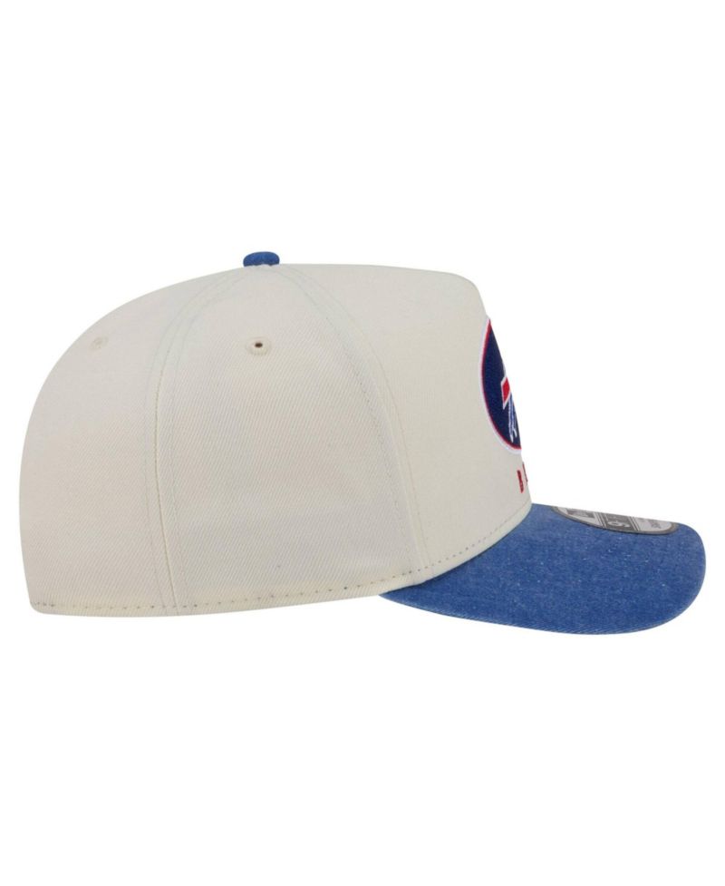 Men's Cream/Royal Buffalo Bills Washed A-Frame 9FIFTY Snapback Hat