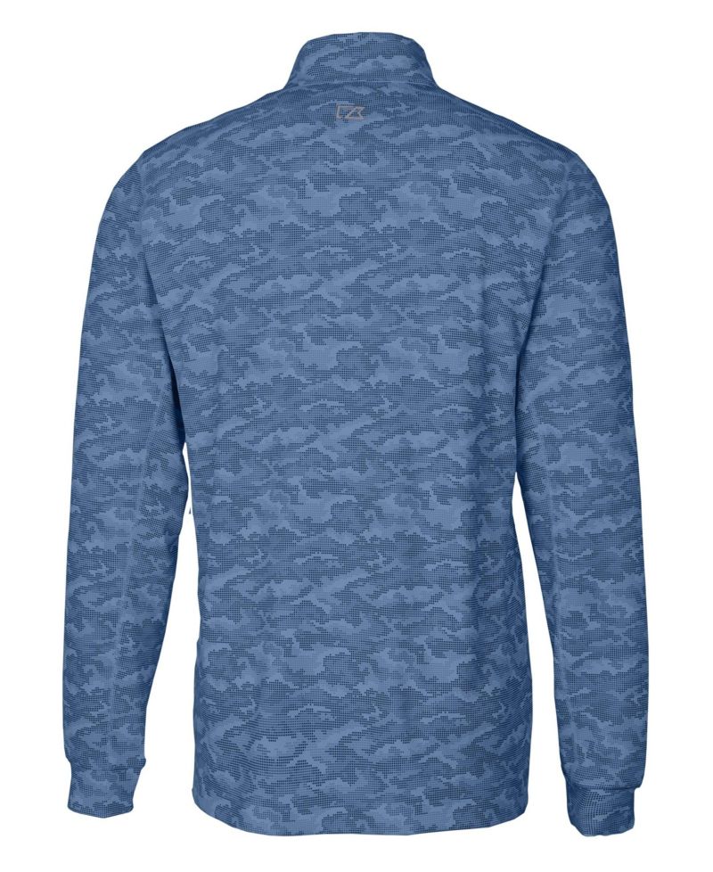 Men's Traverse Camo Print Stretch Quarter Zip Pullover Jacket