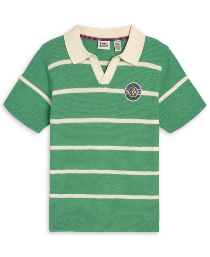 Boys' 8-16 Striped Short-Sleeve Polo Shirt