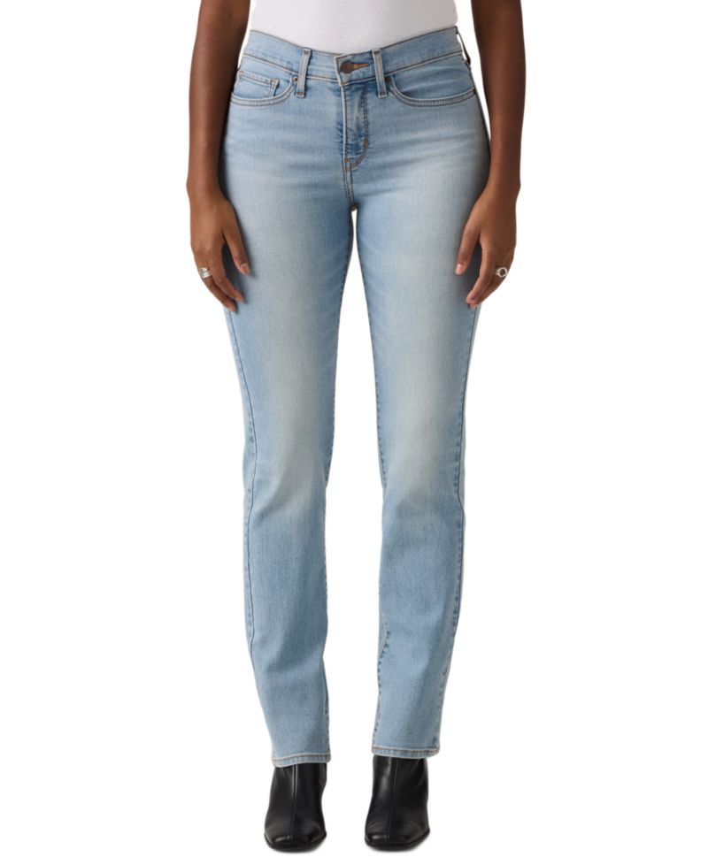 Trendy Plus Size 314 Mid-Rise Shaping Straight-Leg Jeans