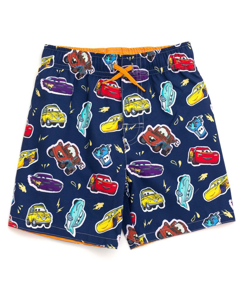 Little Boys Disney Pixar Lightning McQueen Rash Guard and Swim Trunks Outfit Set