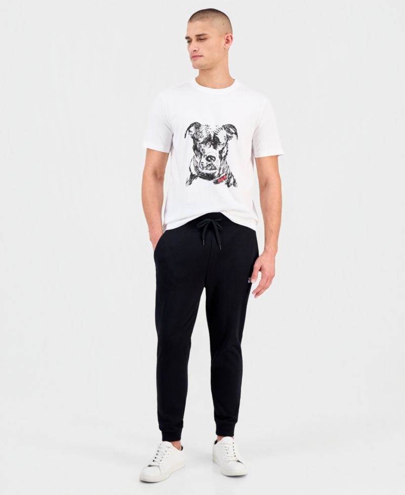 Men's Dubrox Short-Sleeve Dog Graphic Crewneck T-Shirt