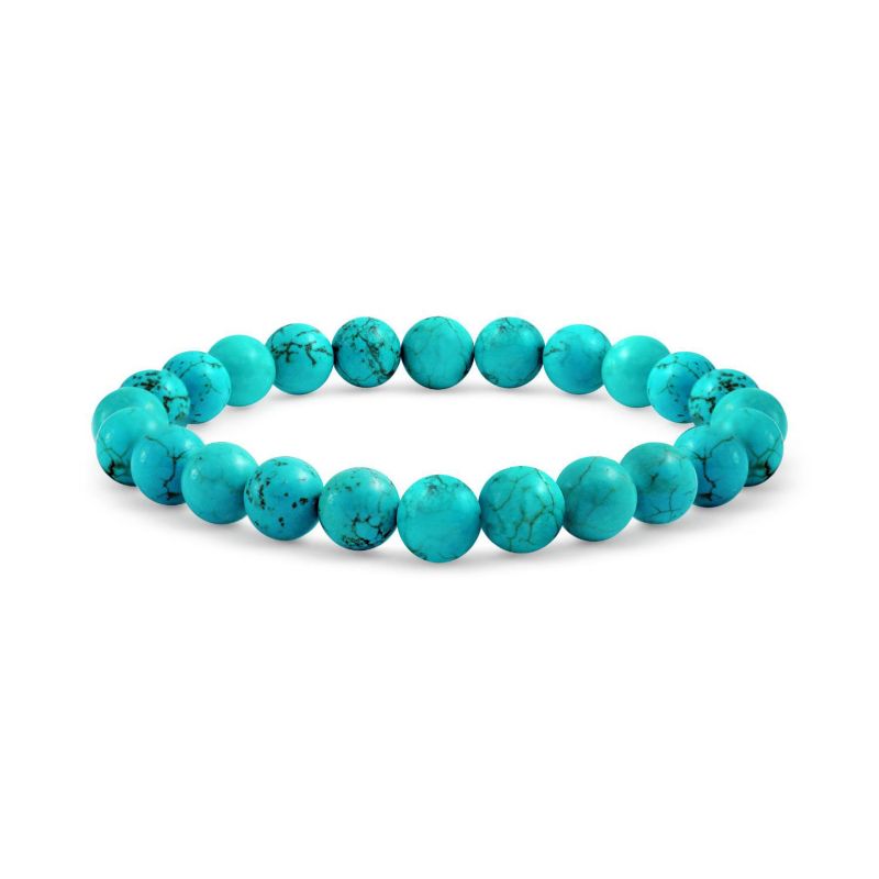 Natural Pink Quartz Gemstone 8MM Round Bead Stackable Stretch Bracelet