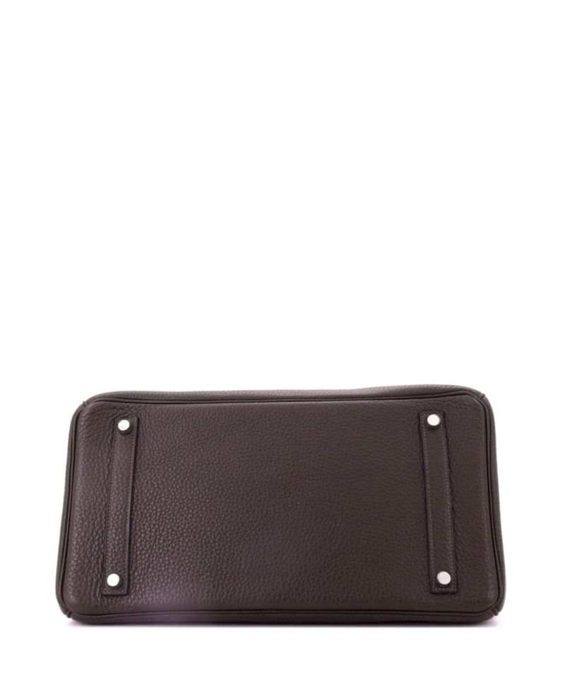 Birkin 35 Handbag Brown Togo with Palladium Hardware