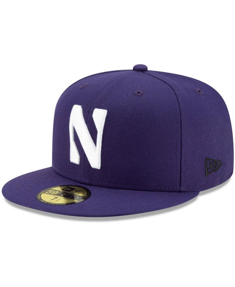 Men's Purple Northwestern Wildcats Primary Team Logo Basic 59FIFTY Fitted Hat