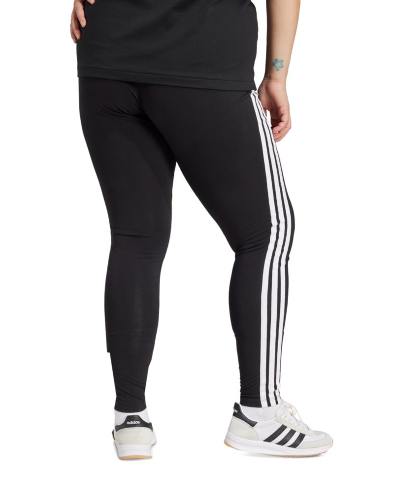 Plus Size Essentials 3-Stripes Cotton Leggings