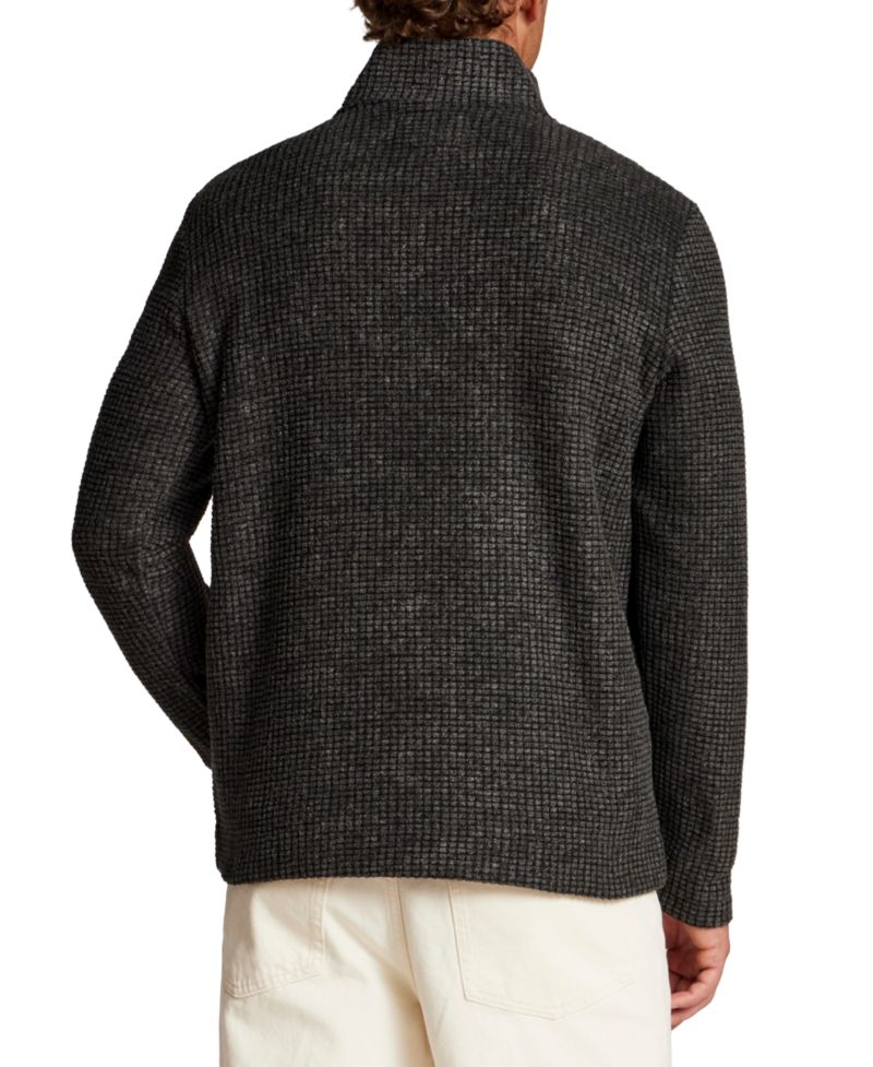 Men's Terry Grid Fleece Quarter-Zip Sweater