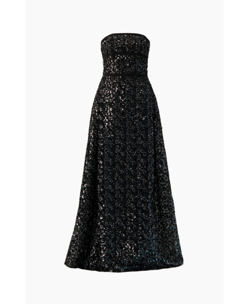 Women's Strapless Sequin A-Line Ballgown