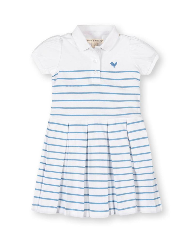 Toddler Girls Organic Puff Sleeve Pique Polo Dress