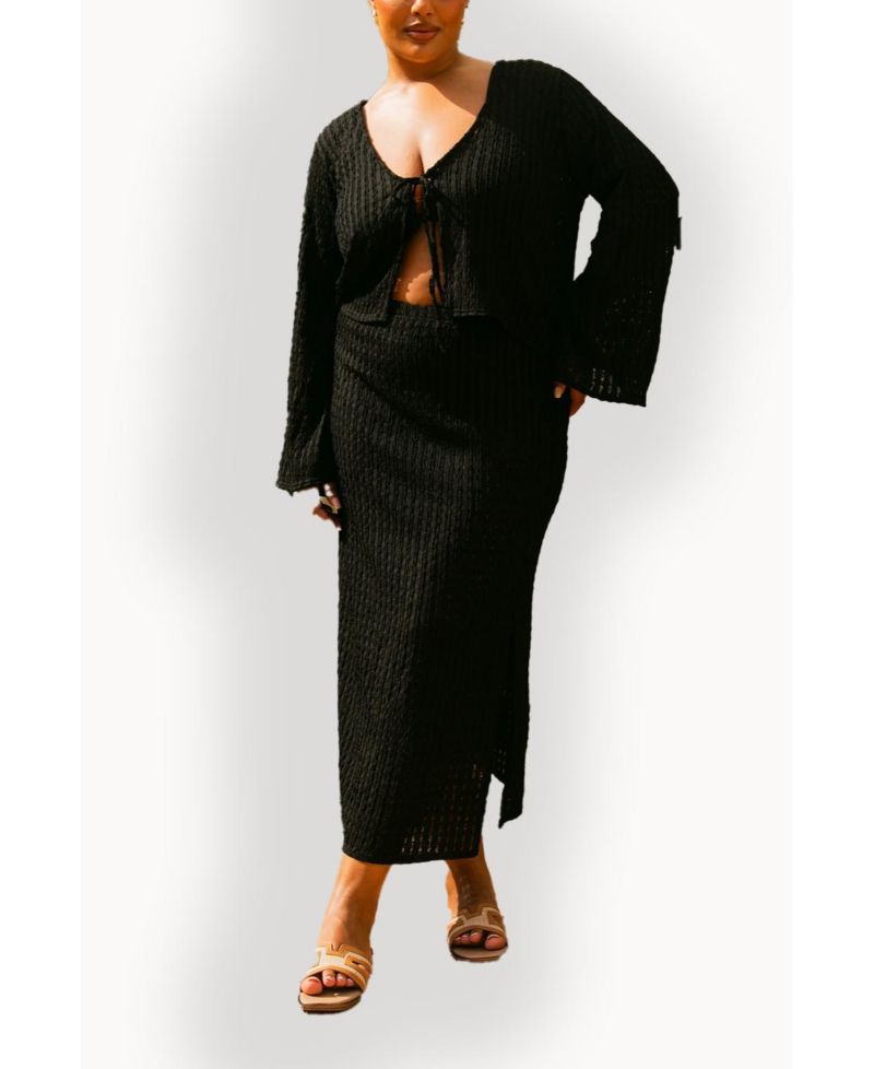 Women's Curve Crochet Tie Front Resort Top