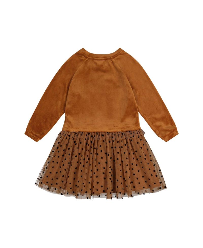 Little and Big Girl 6 - 14 Bi-Material Dress