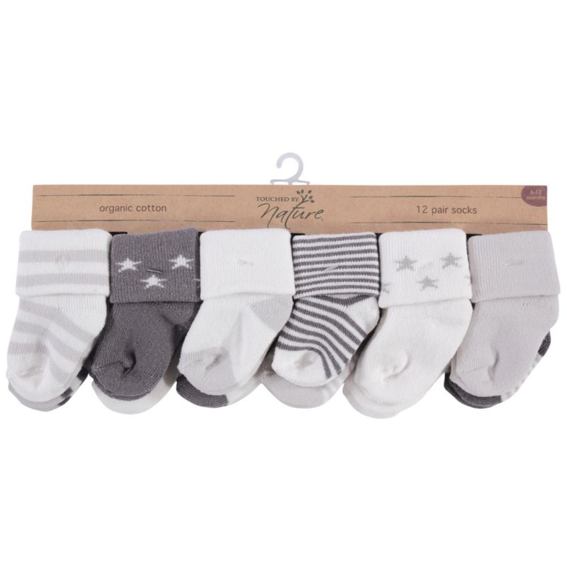 12Pk Natural Terry Socks