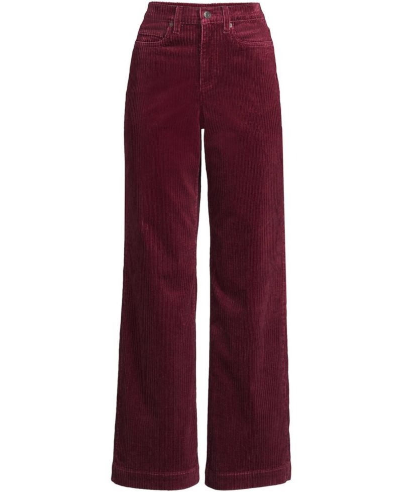 Women's High Rise Wide Leg Corduroy Pants