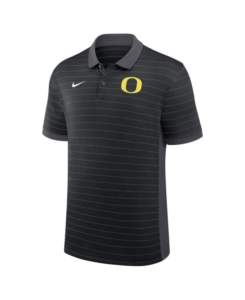 Men's Black Oregon Ducks 2026 Early Season Coaches Sideline Victory Stripe Dri-FIT Polo Shirt