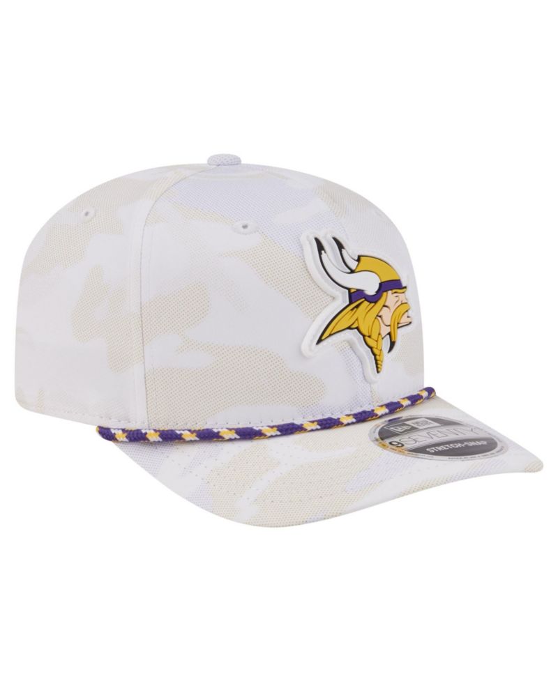 Men's White Minnesota Vikings Camo Rope 9SEVENTY Adjustable Hat
