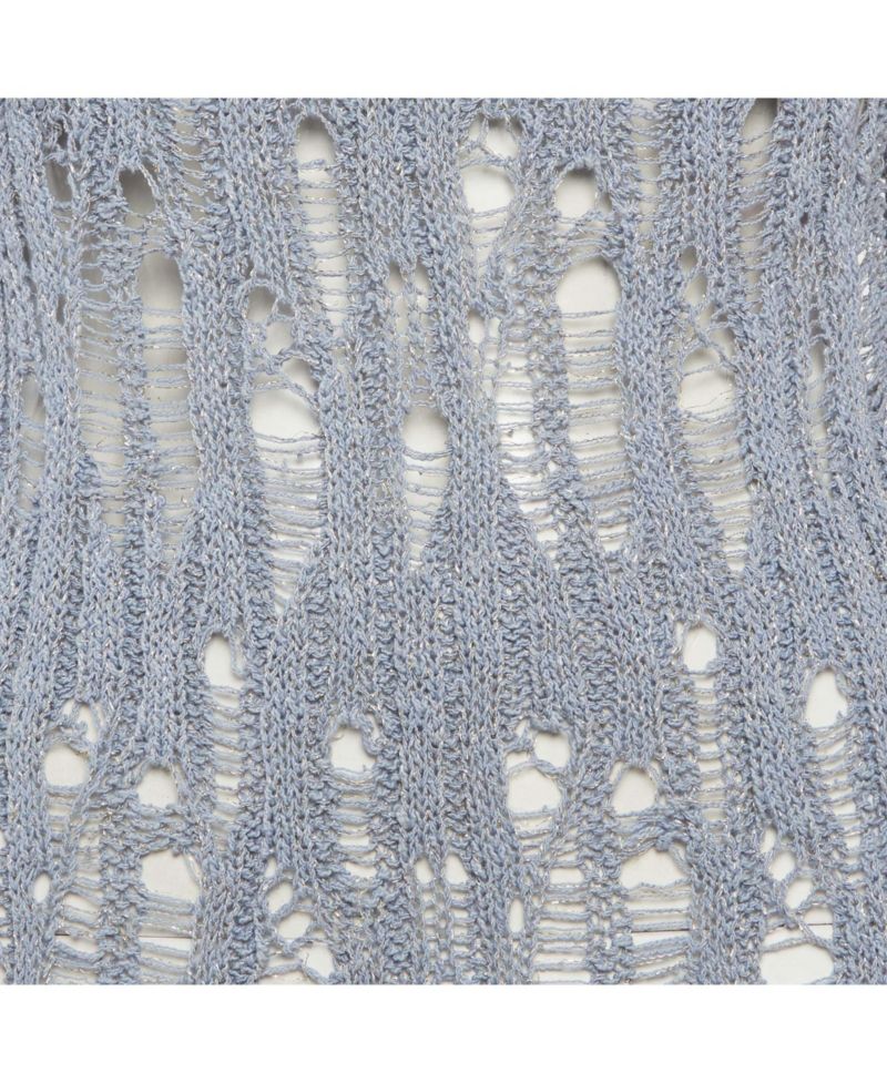 Women's Lurex Open Knit Sweater