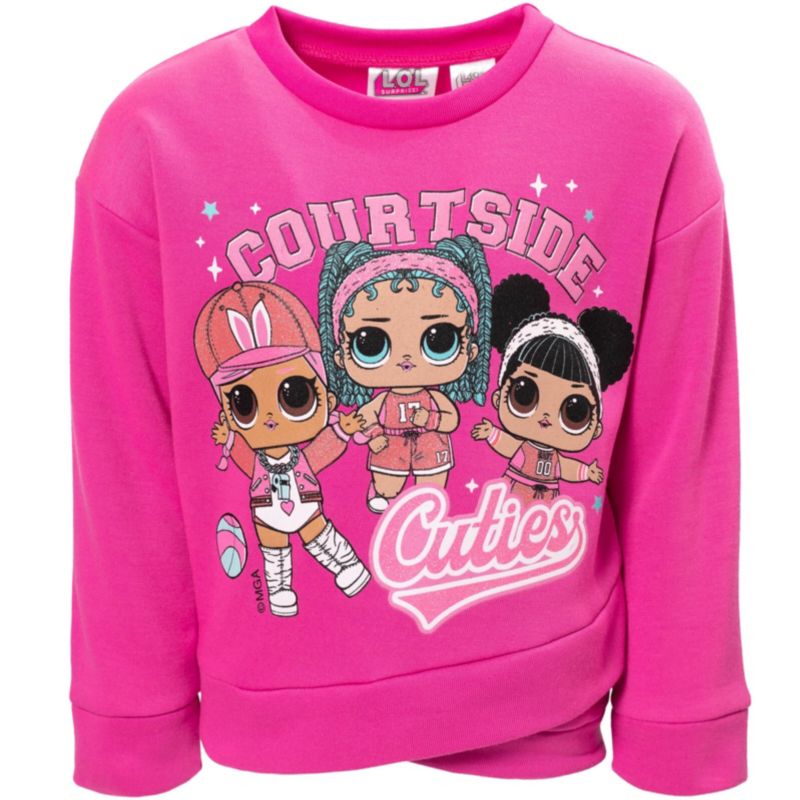 Little Girls French Terry Sweatshirt and Leggings Outfit Set