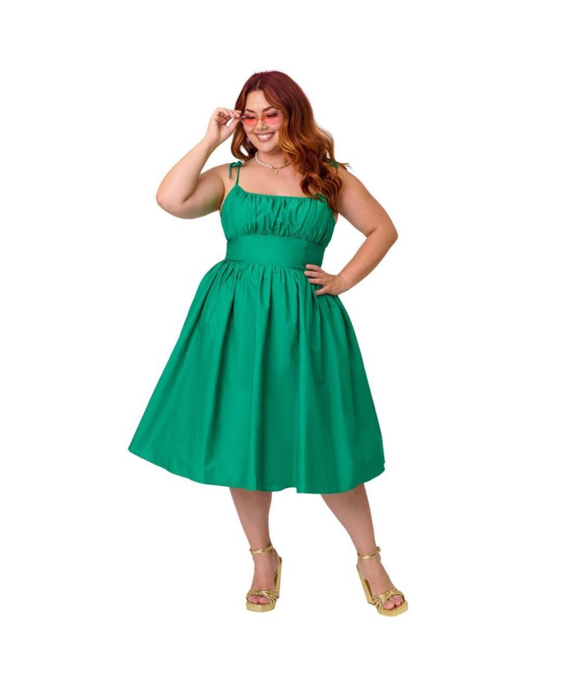 Plus Size 1950s Cotton Swing Dress