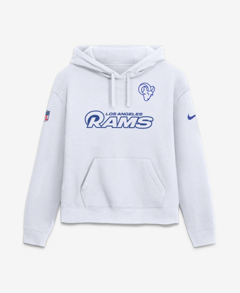 Women's Los Angeles Rams Fearsome White Club Fleece Hoodie
