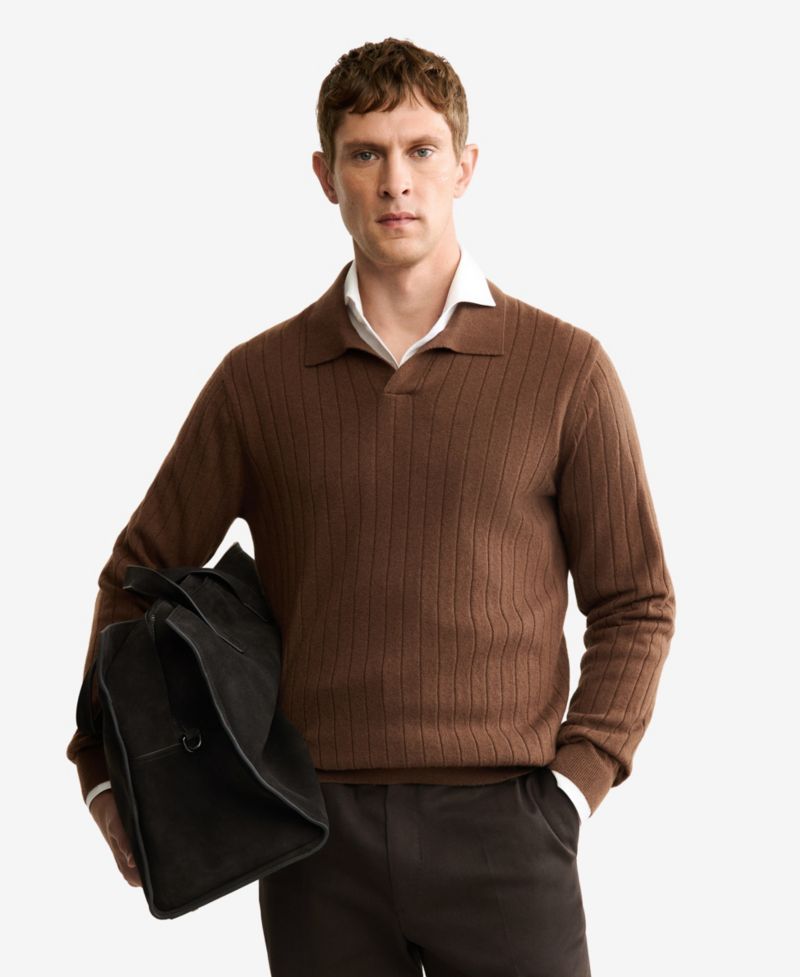Men's Cashmere Polo Sweater