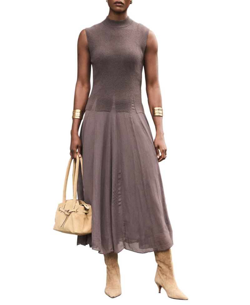 Women's Sleeveless Knit Midi Dress