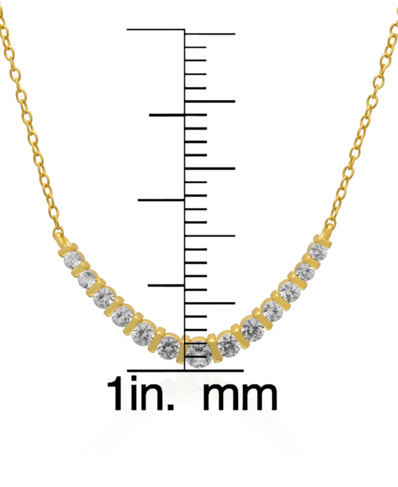 2-Pc. Lab-Grown White Sapphire Pendant Necklace & Earrings Set (2.17 ct. t.w.) in Yellow Gold Plated Sterling Silver