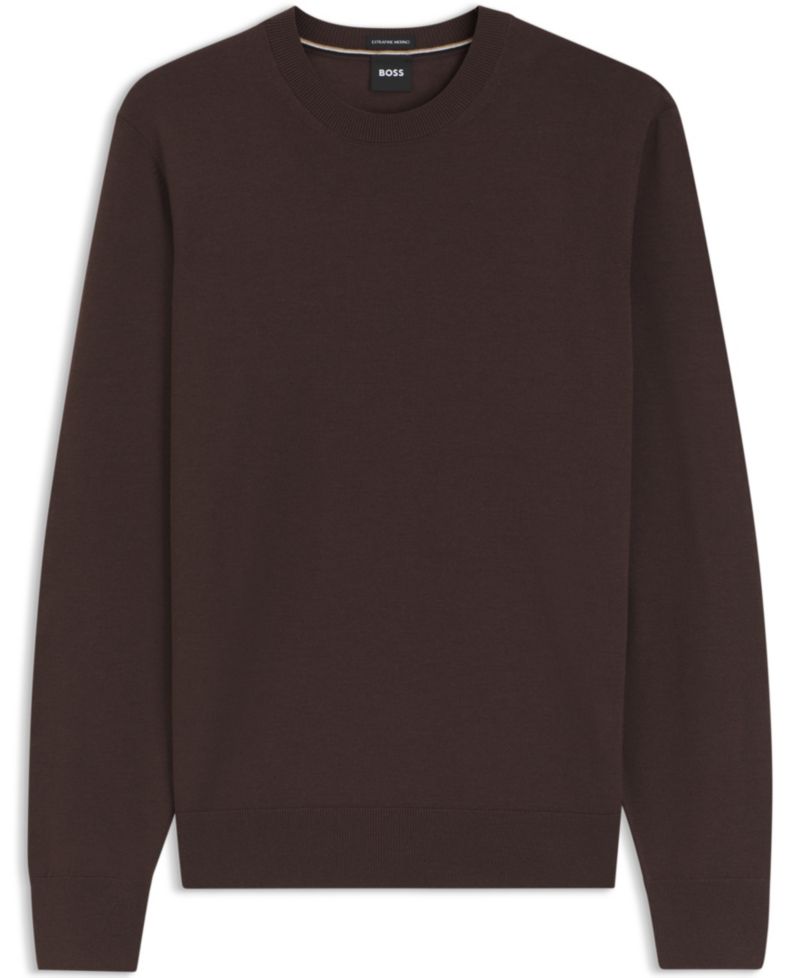 Men's Virgin Wool Crew-Neck Regular-Fit Sweater