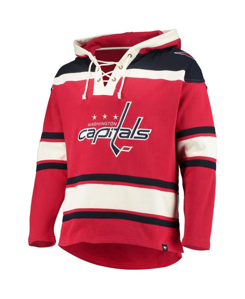 Men's Red Washington Capitals Superior Lacer Pullover Hoodie