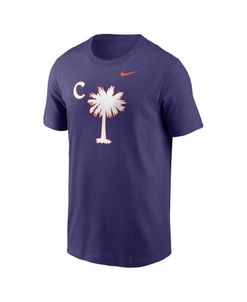 Men's Purple Clemson Tigers Palmetto C T-Shirt