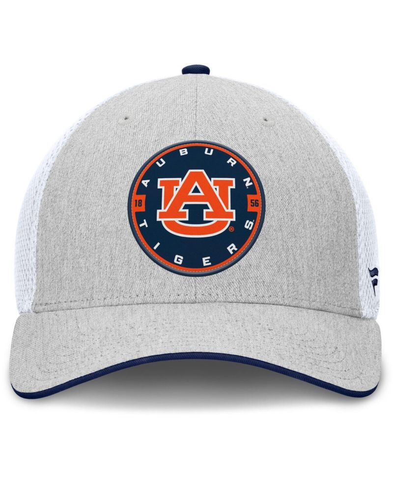 Men's Heather Gray/White Auburn Tigers Trigger Flex Hat