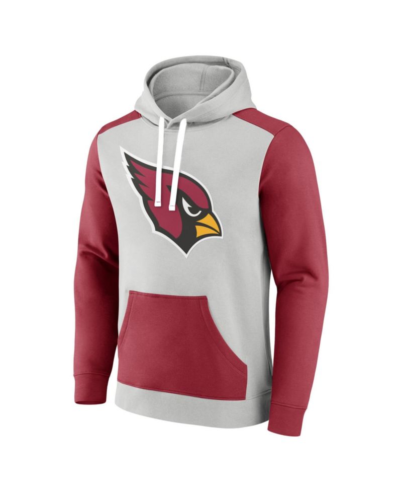 Men's Arizona Cardinals Arctic Screen-Print Color-Block Hoodie