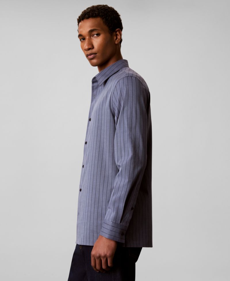 Men's Pinstripe Classic Long-Sleeve Shirt