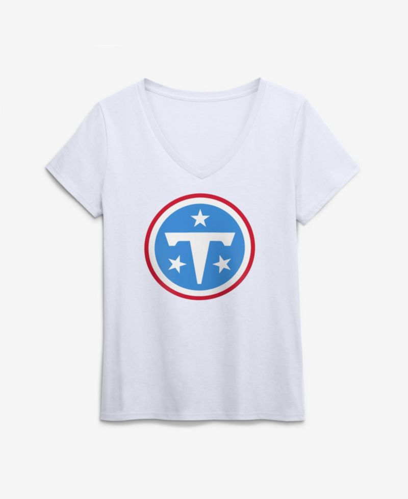 Women's Tennessee Titans V-Neck Short-Sleeve T-Shirt