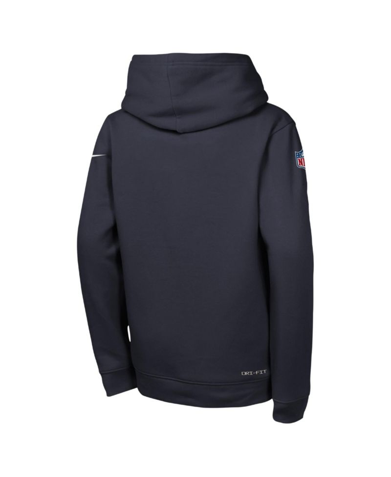 Big Boys and Girls Navy Chicago Bears Sideline Dri-FIT Hoodie