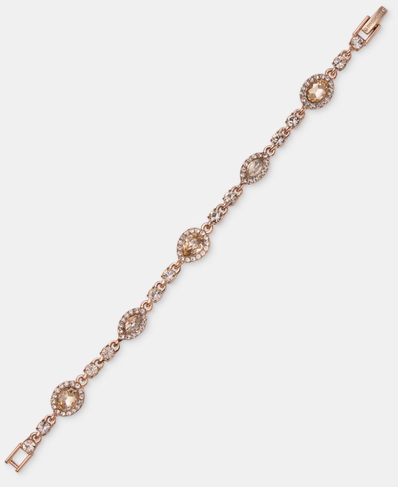 Glass Stone Statement Station Flex Bracelet