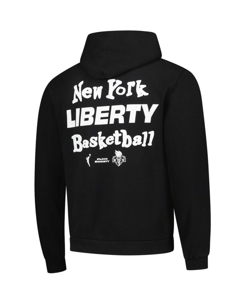 Men's and Women's Black New York Liberty Team Pullover Hoodie