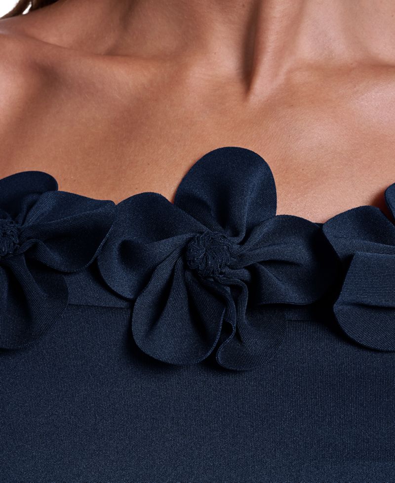 Women's Off-the-Shoulder 3D Floral Wedding Guest Gown