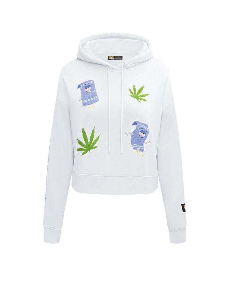 Women's South Park Towlie Don't Forget to Bring a Towel Cropped Pullover Hoodie