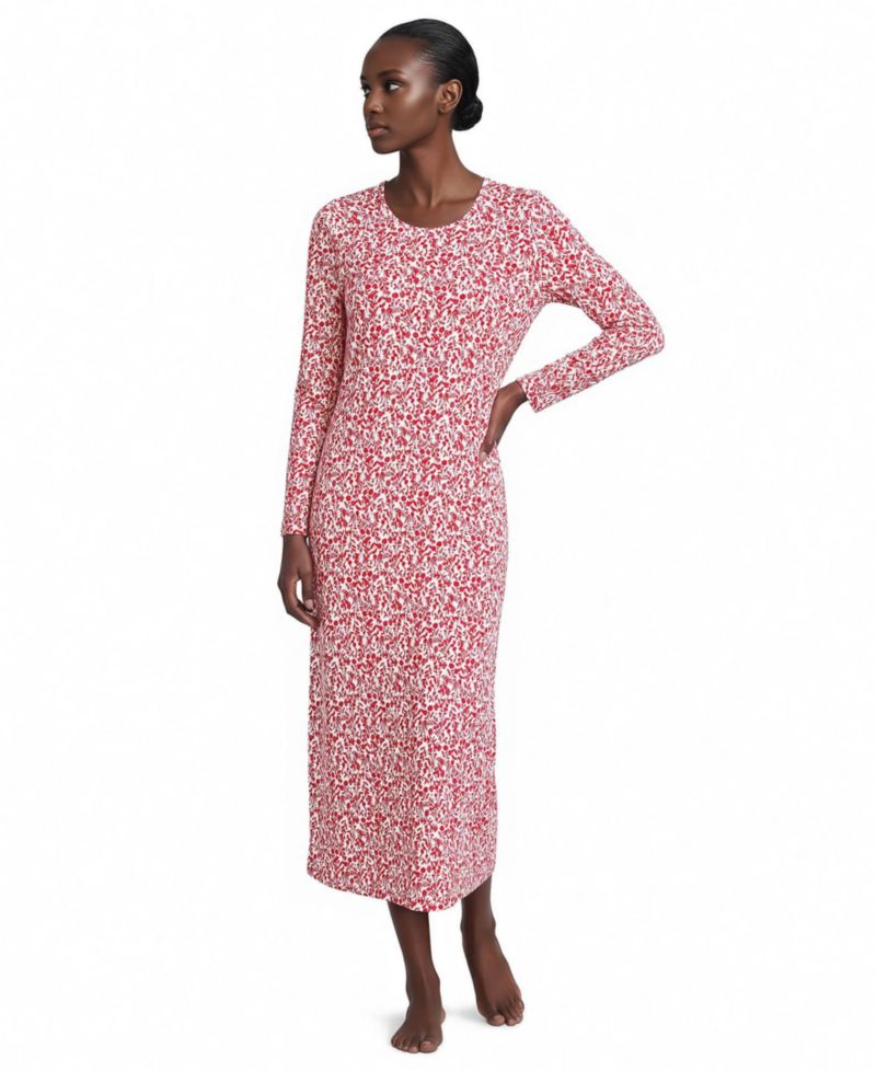 Women's Cotton Long Sleeve Midcalf Nightgown