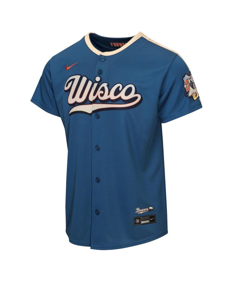 Big Boys and Girls Blue Milwaukee Brewers 2026 City Connect Stadium Jersey