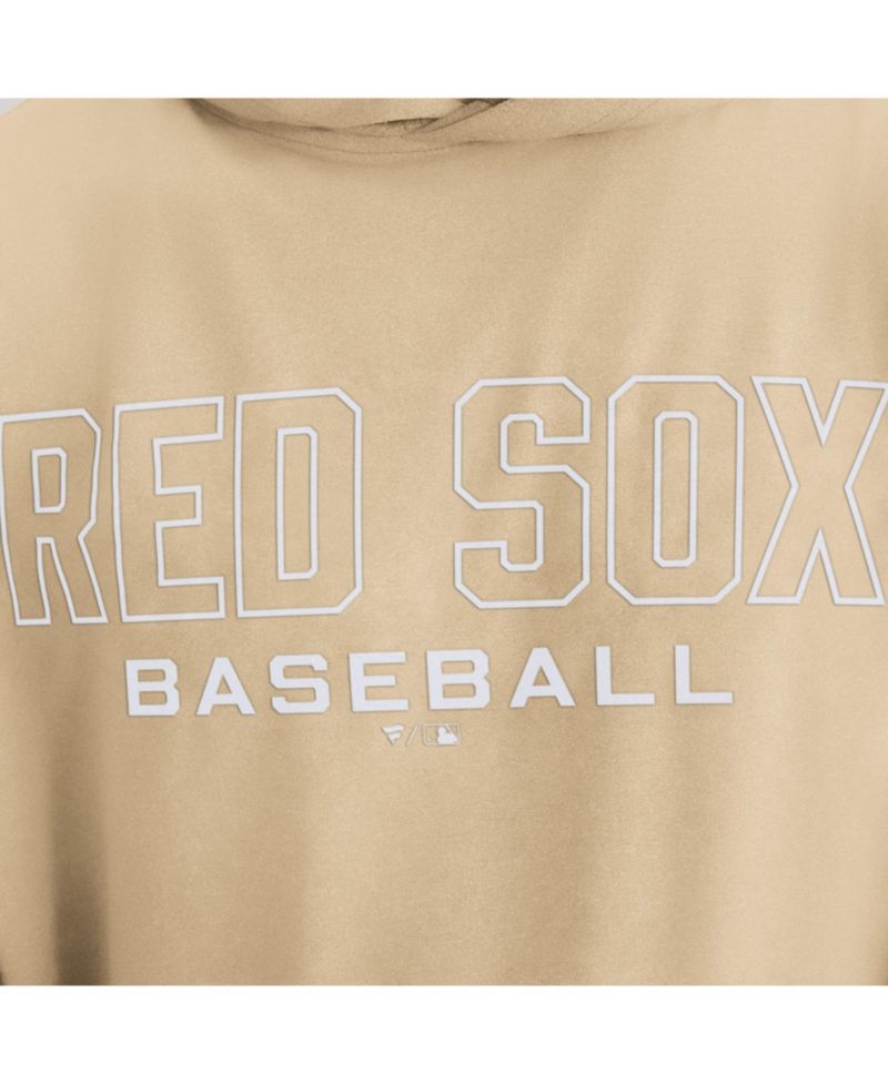 Men's Khaki Boston Red Sox Clutch Long Sleeve Hooded T-Shirt