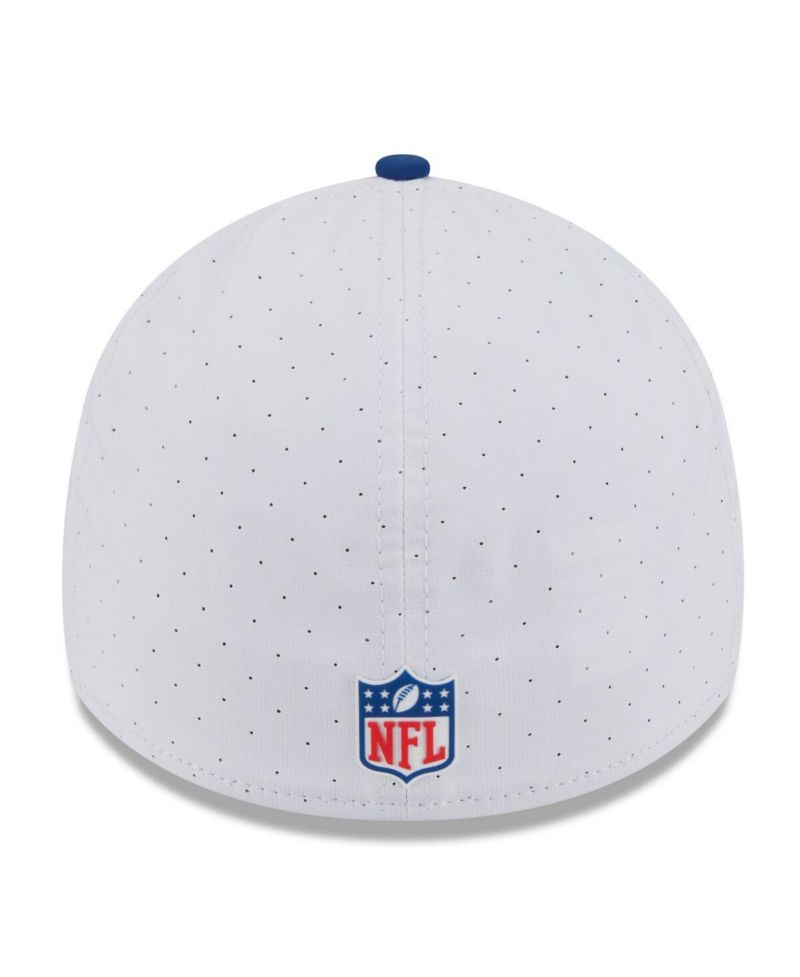 Men's White/Royal Indianapolis Colts 2025 NFL Training Camp 39THIRTY Flex Hat