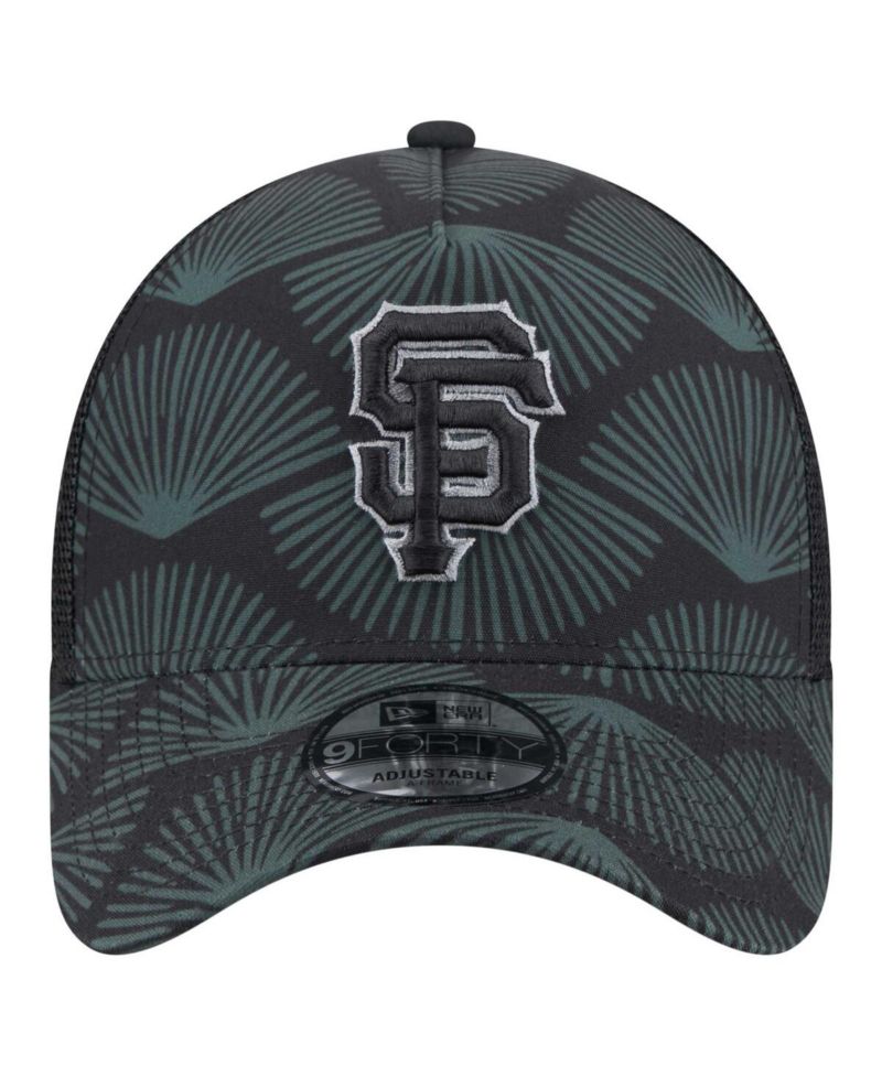 Men's Black San Francisco Giants 9FORTY A-Frame Trucker Adjustable Hat