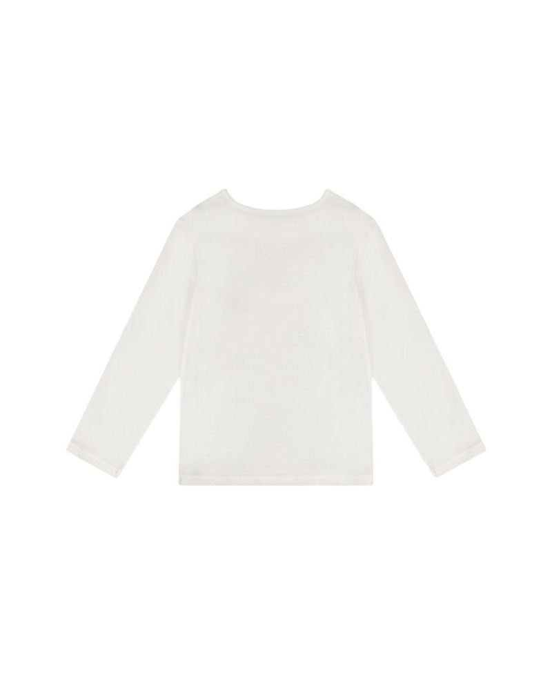 Little Girls Long Sleeve Organic Cotton Strawberry T-Shirt