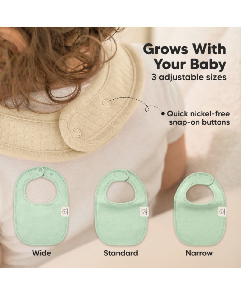 8pk Quin Baby Bibs for Drooling and Teething, Cotton Drool Bibs, Newborn Baby Boys, Baby Girls Bibs