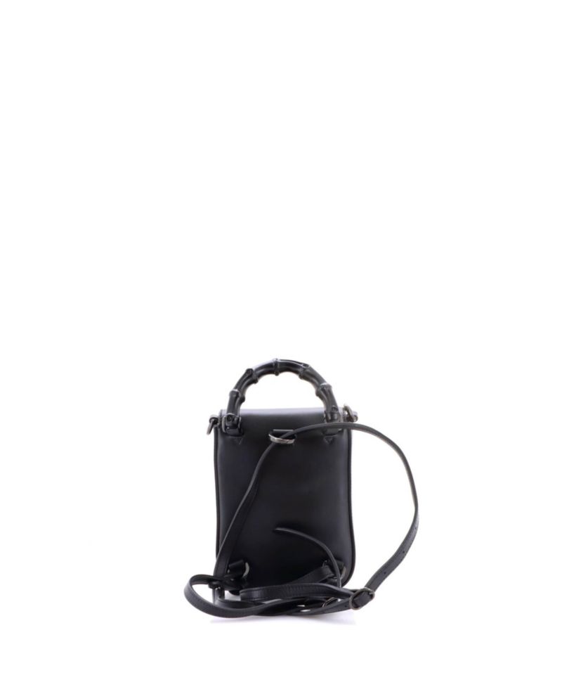 Mini Bamboo Top Handle Backpack Leather