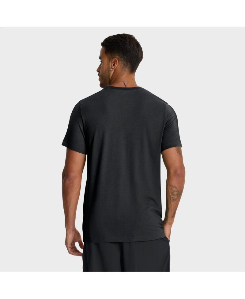Men's Black Cincinnati Reds Tri-Blend Logo T-Shirt
