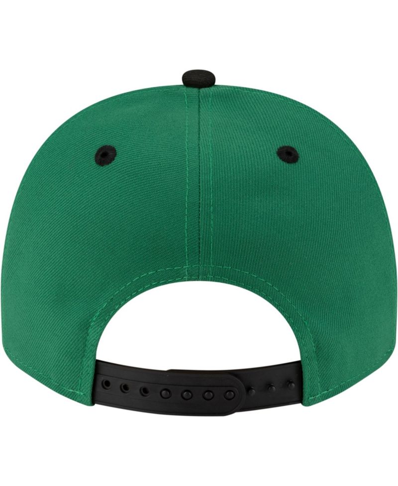 Men's Kelly Green/Black Boston Celtics 80s Throwback A-Frame 9FIFTY Snapback Hat