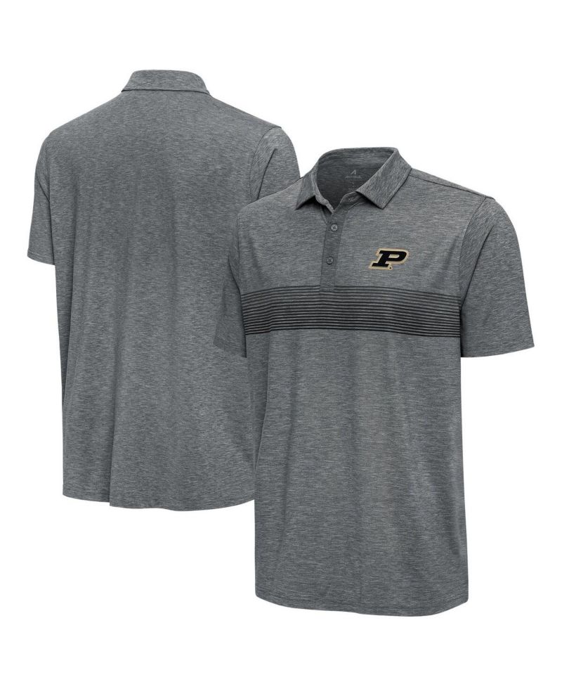 Men's Pewter Purdue Boilermakers Dashing Polo Shirt
