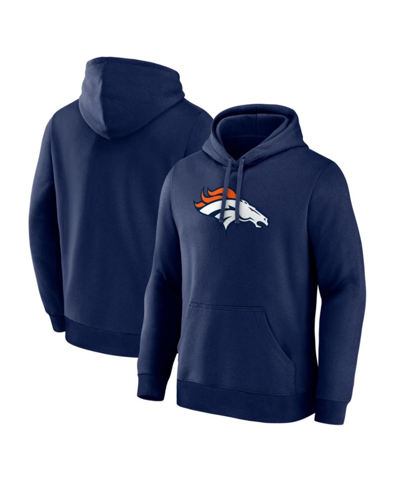 Men's Navy Denver Broncos Primary Logo Hoodie